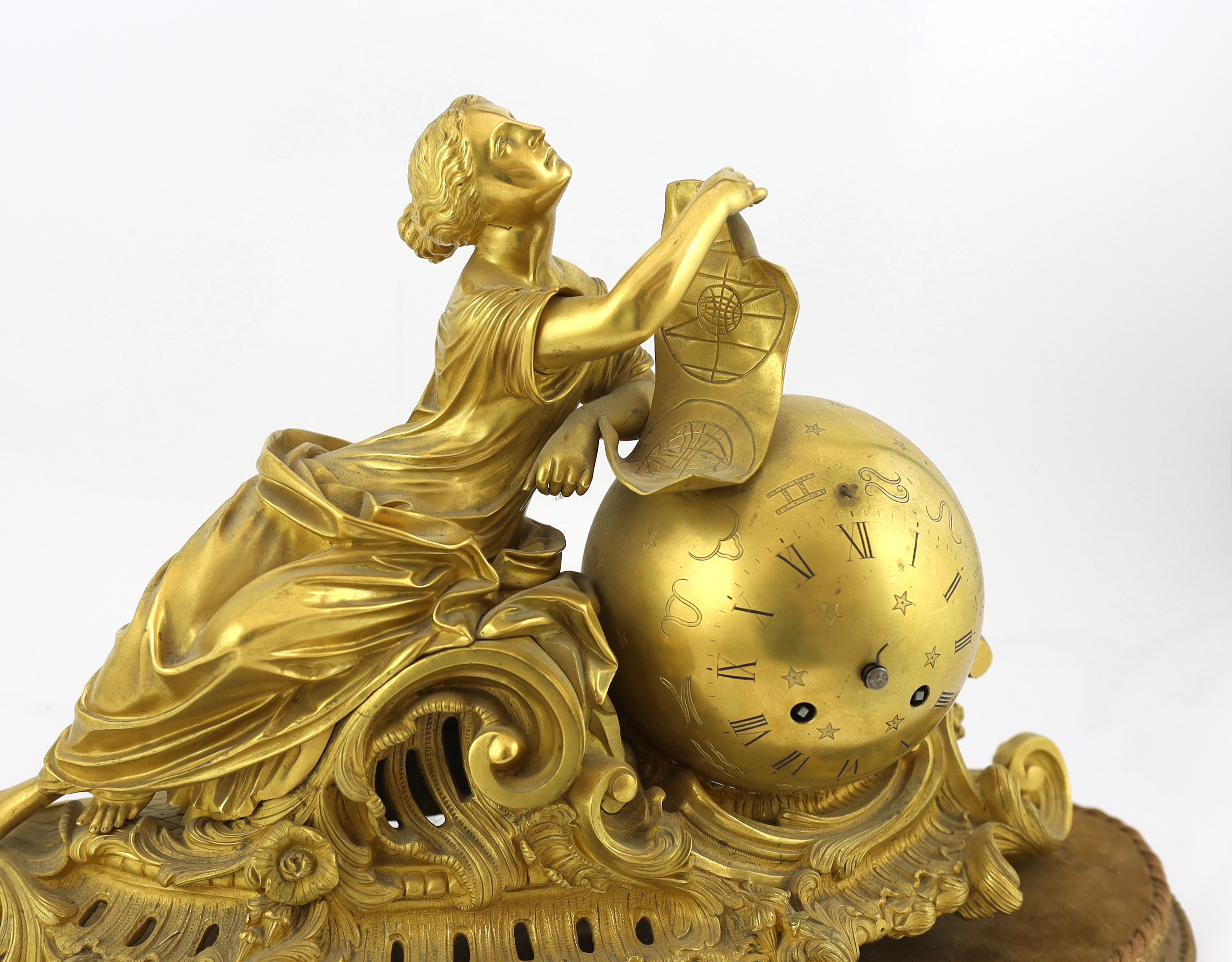 Brocot & Delettrez of Paris, a 19th century French ormolu mantel clock 50cm wide, 34cm high